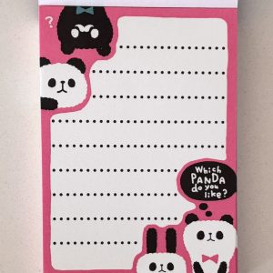 Alternative view of Pink Panda mini memo
