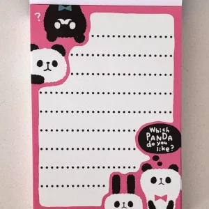 Alternative view of U22 Pink Panda mini memo