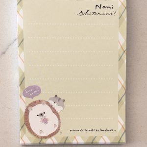 Alternative view of Hedgehog mini memo