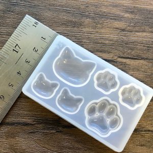x Cat Dog Paw Silicone mold Resin Craft