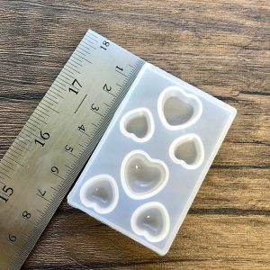 Cute puffy heart silicone mold resin craft