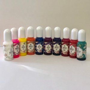 resin pigment dyes colorants uv resin white pink yellow blue orange violet carmine red green purple (Blue)