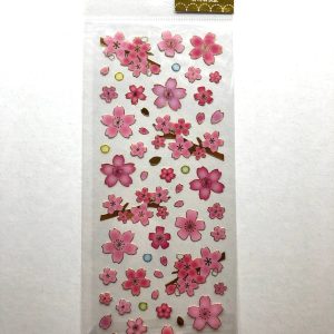 B95 Clear Cherry Blossom Stickers PVC