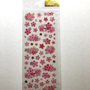 B93 Clear Cherry Blossom Stickers PVC x