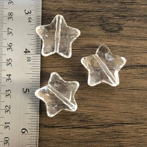 6pc Clear Chunky Star Beads #46