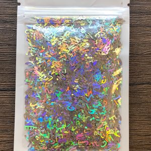 10g pack of laser cut letters Silver