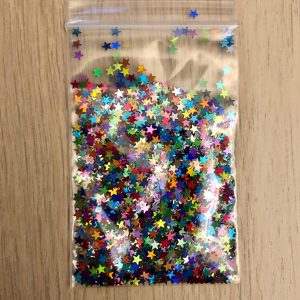 59# Rainbow star confetti glitter 1tsp