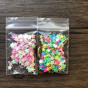 13# and 24# Colorful Star Clay Embellishments 5g (#13 Green & Pink)