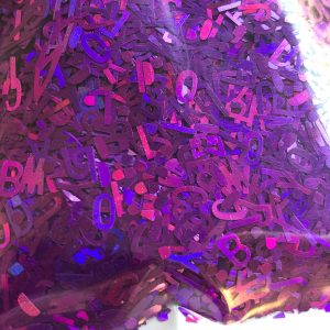 Alternative view of 10g pack of laser cut letters Dark Purple
