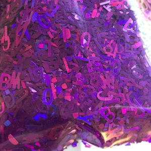 Alternative view of 10g pack of laser cut letters Dark Purple