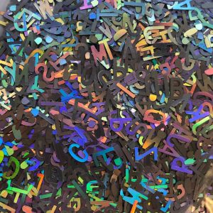10g pack of laser cut letters Silver - Image 2