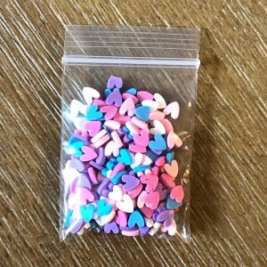21# Heart Clay Slices Embellishments 5g