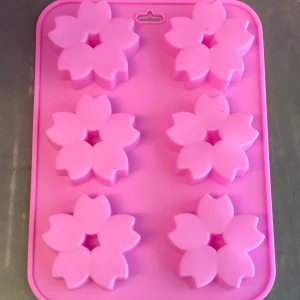 x Large 6 cavity shiny cherry blossom sakura silicone mold