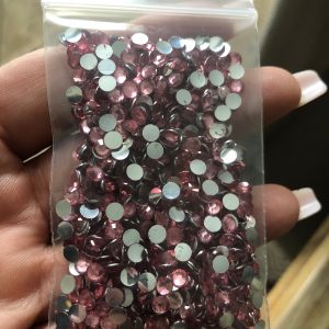 Light Pink Flatback Rhinestones 4mm appx 1000pcs per bag - Image 2