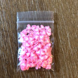 110# Clay Heart Slices Embellishments 5g