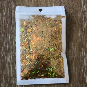 10g pack of laser cut letters Gold