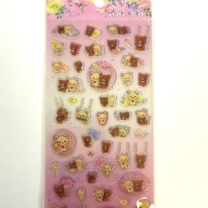 C104 x Korilakkuma and Chairoikoguma sticker sheet clear jelly