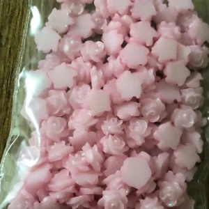 99#, 118#, and 133# Tiny rose embellishments Pink Purple White 1tsp (#118 Cream) - Image 3