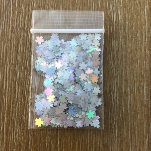 64# Holographic flower sakura cherry blossom glitter confetti 1tsp