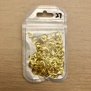 gold moon nail embellishment 3d