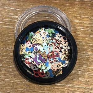 Multi shape embelishments nail