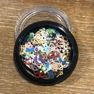 Multi shape embelishments nail