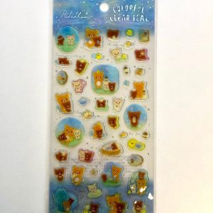 C106 x New Rilakkuma sticker sheet clear jelly