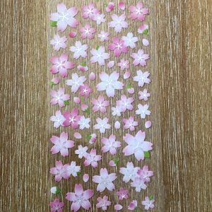 Clear Cherry Blossom Stickers PVC x (E)