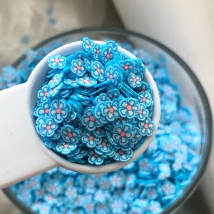 117# Clay flower Slices Embellishments 5g