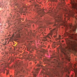 10g pack of laser cut letters green blue red pink (Aqua) - Image 3