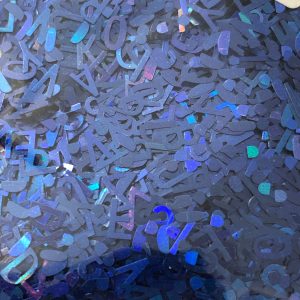 10g pack of laser cut letters green blue red pink (Aqua) - Image 5