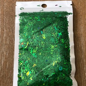 10g pack of laser cut letters green blue red pink (Aqua) - Image 6