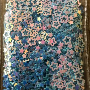 101# Hollow blue star glitter spangles 1tsp - Image 2