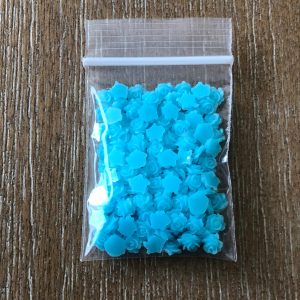 72# Blue Tiny Rose embellishments 1tsp