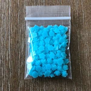 72# Blue Tiny Rose embellishments 1tsp
