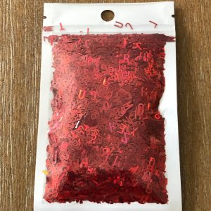 10g pack of laser cut letters green blue red pink (Aqua) - Image 2