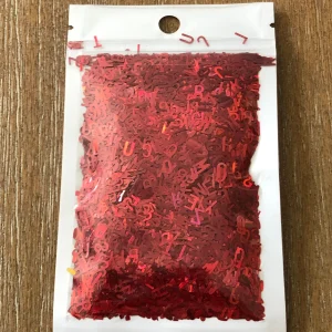 10g pack of laser cut letters green blue red pink (Aqua) - Image 2