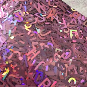 10g pack of laser cut letters green blue red pink (Aqua) - Image 9