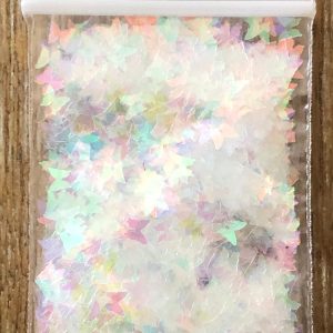 131# Clear iridescent Butterfly glitter 1tsp - Image 2
