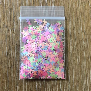170# Multi colored Butterfly glitter 1tsp