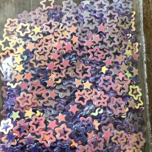 11# Purple Iridescent Hollow star glitter 1tsp - Image 2