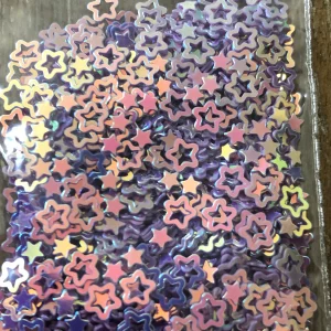 11# Purple Iridescent Hollow star glitter 1tsp - Image 2