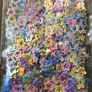 25# Colorful Iridescent Hollow star glitter spangles 1tsp - Image 2