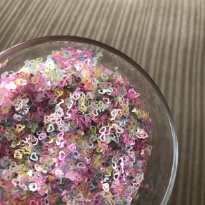 9# Pastel Clear Heart Mix confetti glitter 1tsp - Image 2