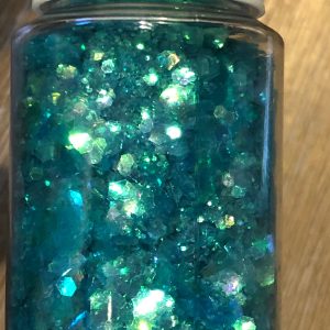 Cello flakes glitter iridescent jar 10g (Aqua blue) - Image 5