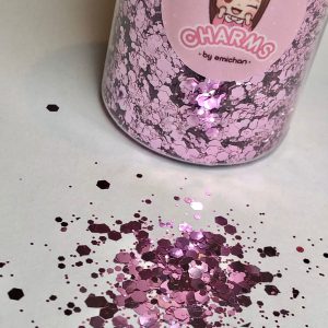 Chunky multi size pink glitter appx 30g - Image 2