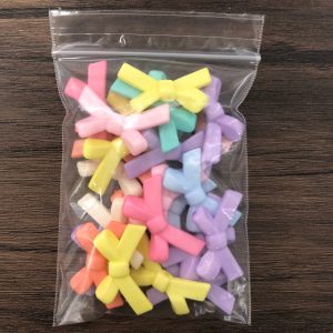 x 24pcs Solid Pastel Multicolored Bow beads 30mm x 23mm