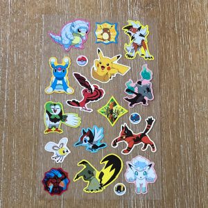 x Pokemon holographic sticker sheet Pikachu