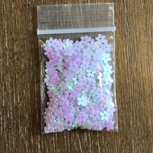 53# and 54# Pink and White flower glitter 1tsp (Pink 54) - Image 3
