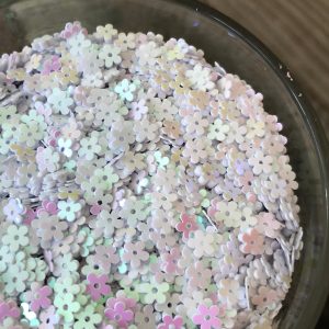 53# and 54# Pink and White flower glitter 1tsp (Pink 54) - Image 5